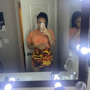 SHEIN camo mini skirt